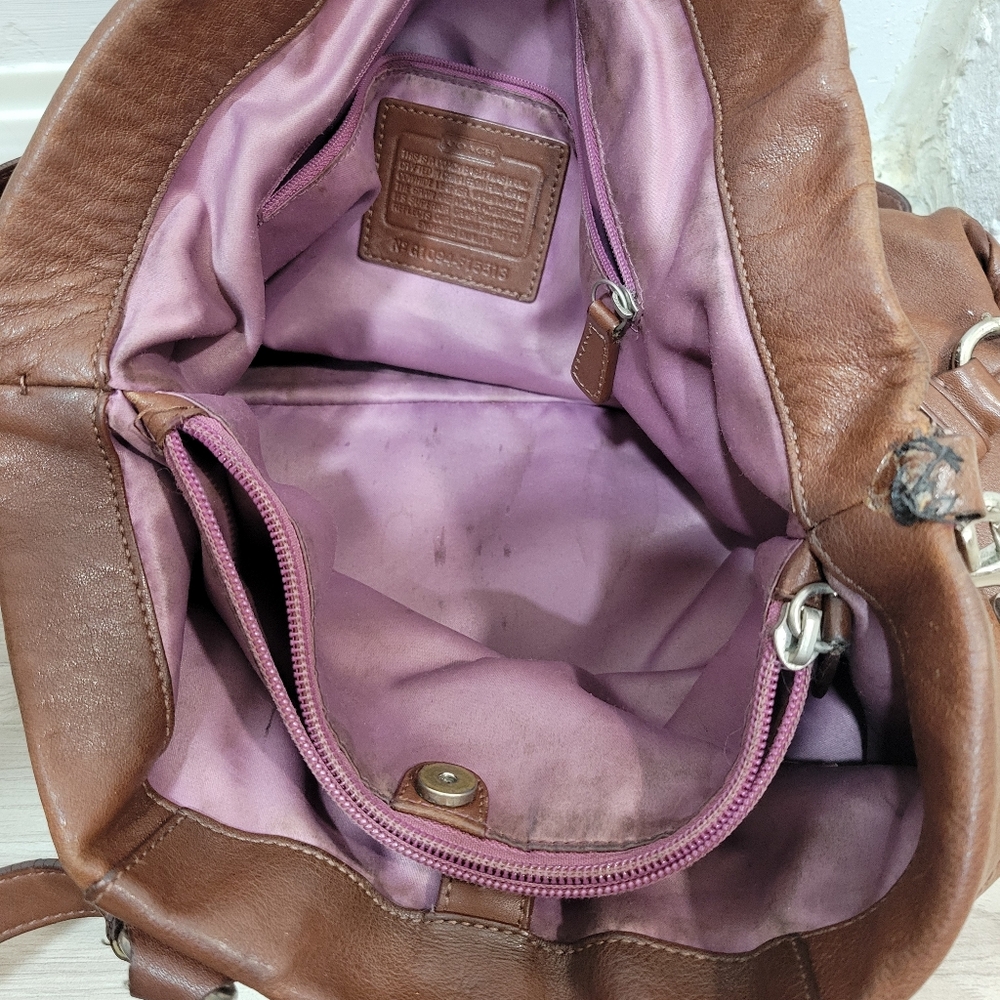 Coach Brown Leather Ashley Shoulder Bag Satchel Purse - Picture 10 of 11